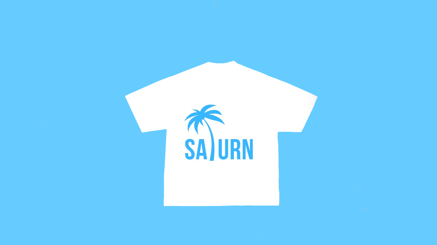 Blue palm tree T-shirt