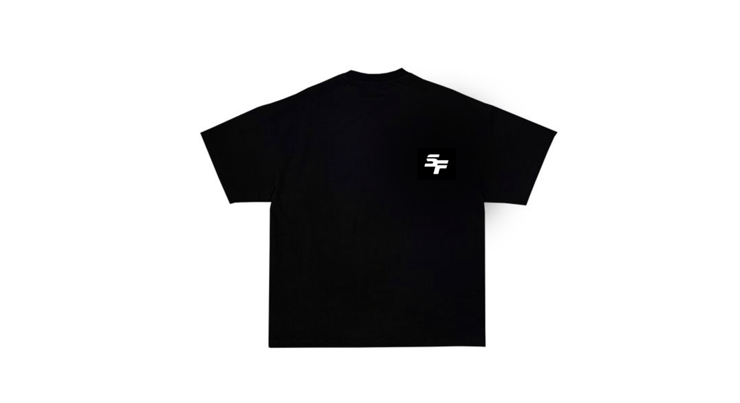 WHITE ON BLACK T-SHIRT